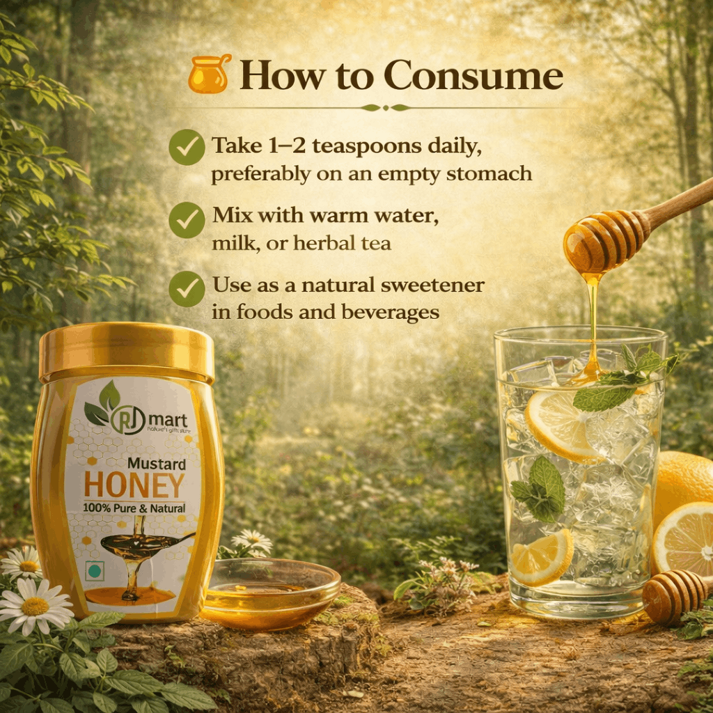 how to consume mustard honey