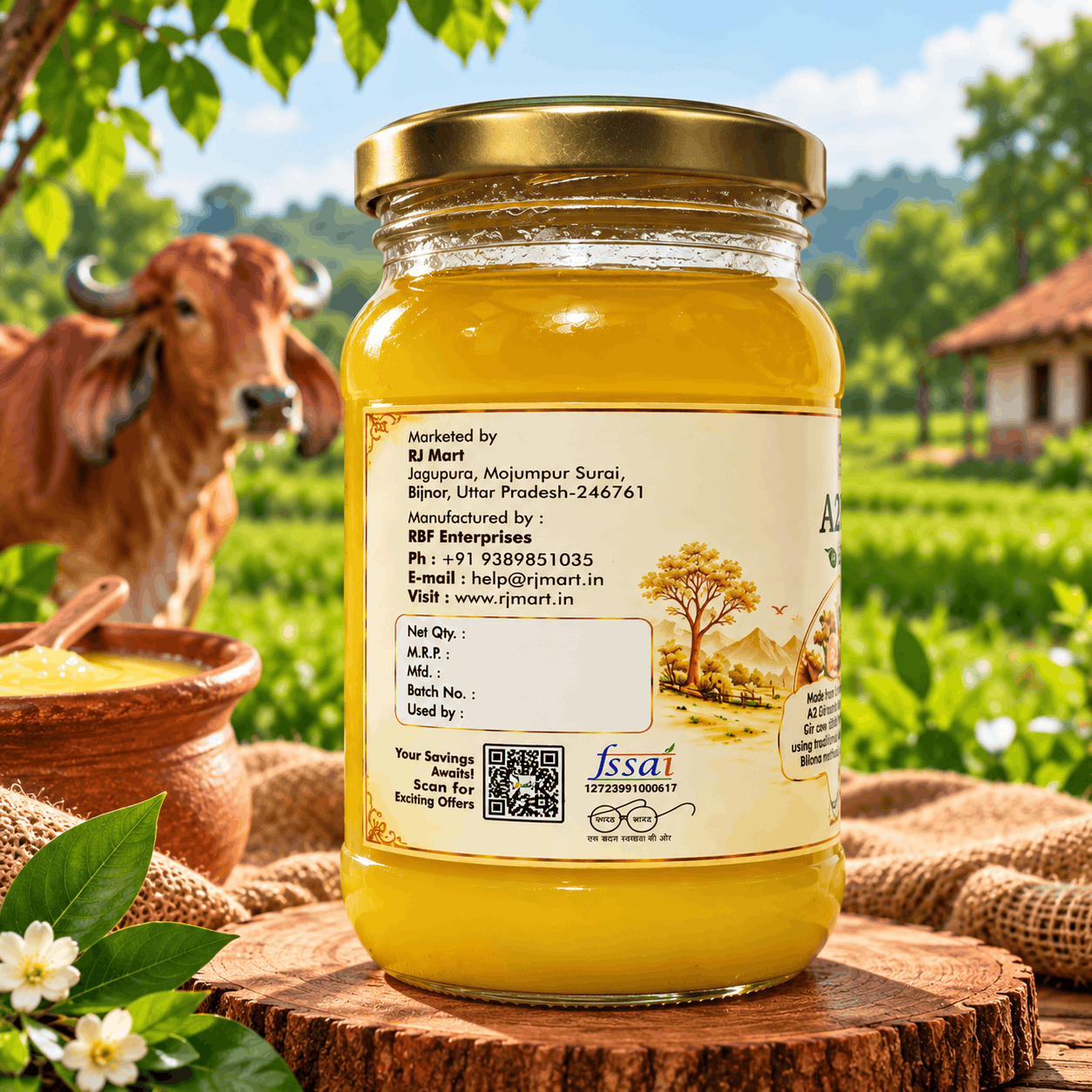 RJMart A2 Gir Cow Ghee (400g) - Image 3