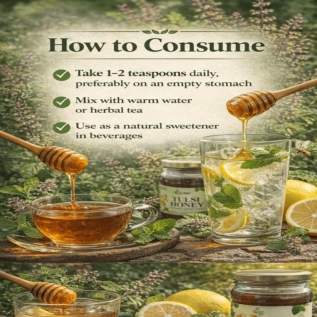 How to consume tulsi honey